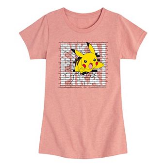 Girls 7-16 Pokemon Pikachu Pika Wall Graphic Tee