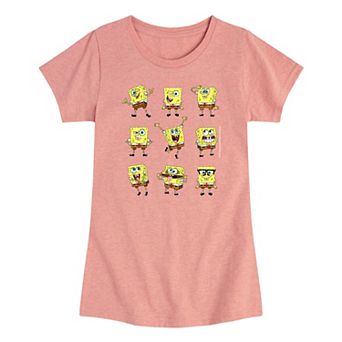 Girls 7-16 SpongeBob SquarePants Many Faces Tee