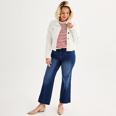 Women's Draper James Ruffle Trim Denim Jacket