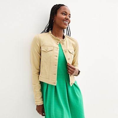 Denim yellow skirt and jacket sale