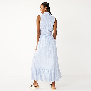 Women's DRAPER JAMES RSVP™ Button Front Maxi Dress