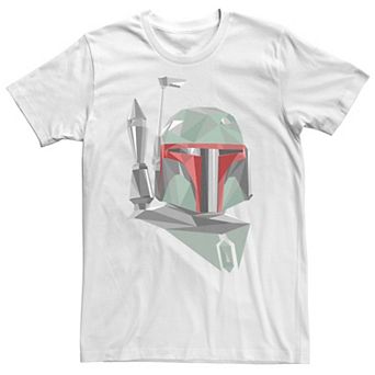 Big & Tall Star Wars Boba Fett Geometric Helmet Portrait Tee