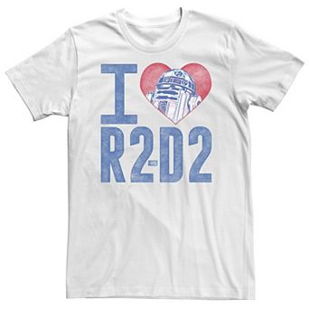 Big & Tall Star Wars I Heart R2-D2 Color Crayon Tee