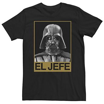 Big & Tall Star Wars Darth Vader El Jefe Golden Photo Tee