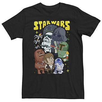 Big & Tall Star Wars Heroes Villains Chibi/Kawaii Cute Tee