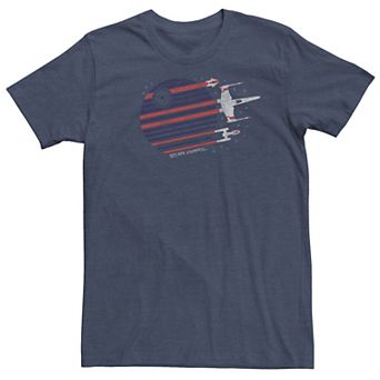 Big & Tall Star Wars A, X, Y-Wing Death Star Flyby Tee