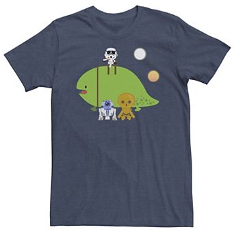 Big & Tall Star Wars Group Cute Cartoon Droids Tee