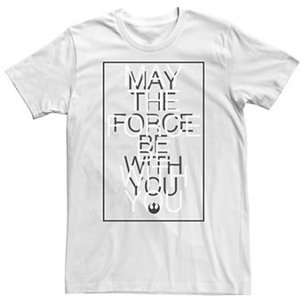 Big & Tall Star Wars May The Force Word Stack Tee