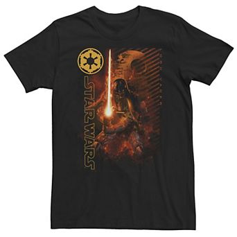 Big & Tall Star Wars Darth Vader Fire And Flames Tee