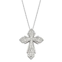 Diamond cross necklace on sale kohls