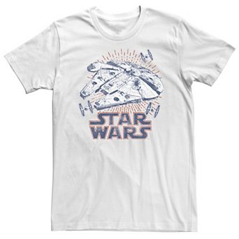 Big & Tall Star Wars Falcon Logo 4th Of July Fireworks Tee