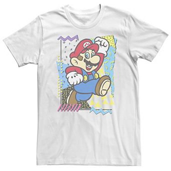 Big & Tall Nintendo Mario '90's Abstract Portrait Tee