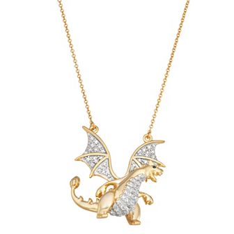 Jewelexcess 1/6 Carat T.W. Diamond Dragon Pendant Necklace