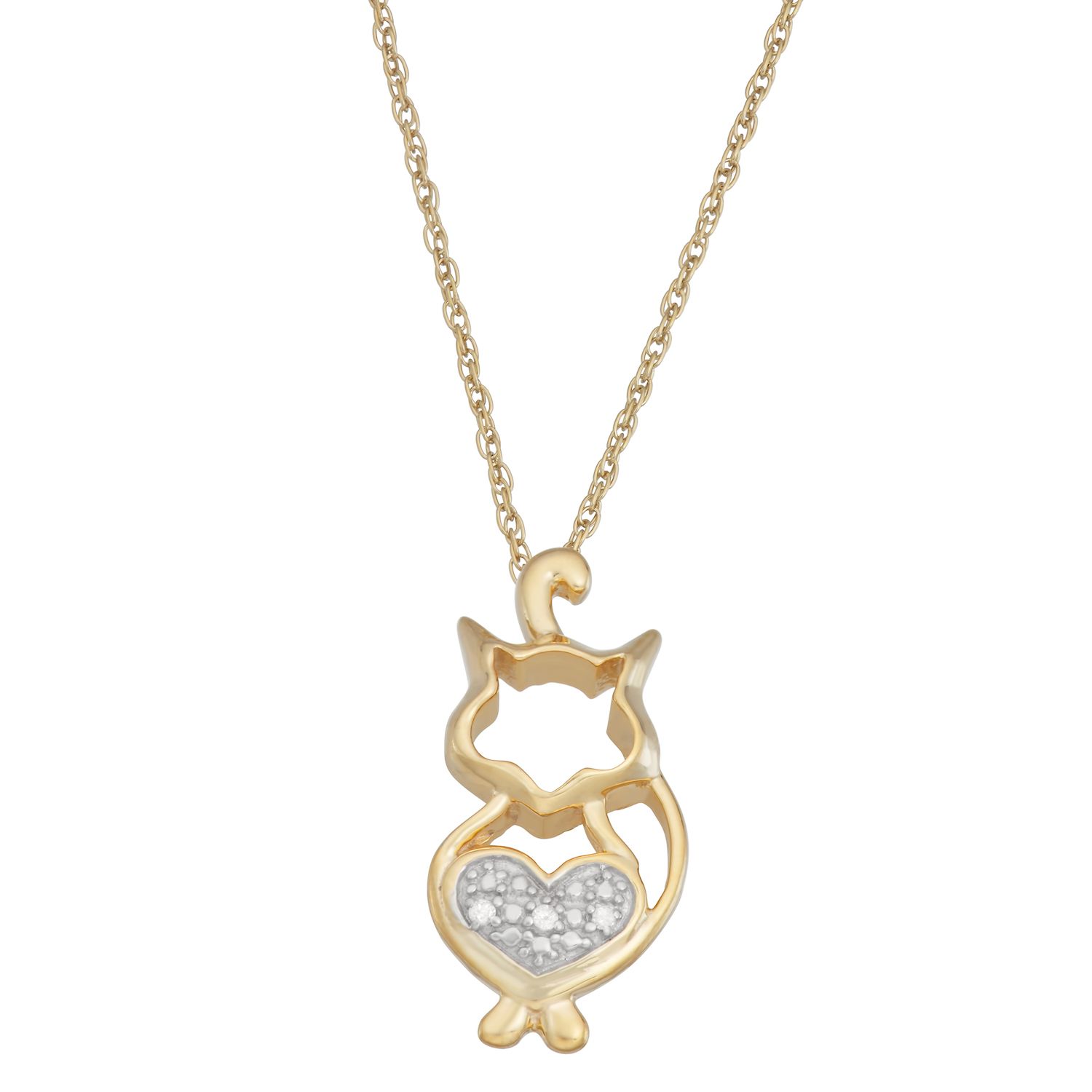 Hello Kitty Brass Crystal Pendant Necklace