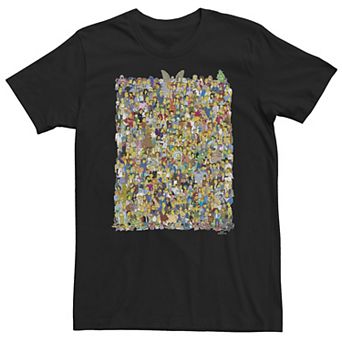 Big & Tall The Simpsons All Of Springfield Poster Tee