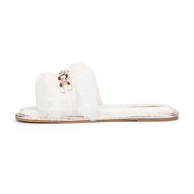 Torgeis Valentina Women's Faux Fur Slide Slippers