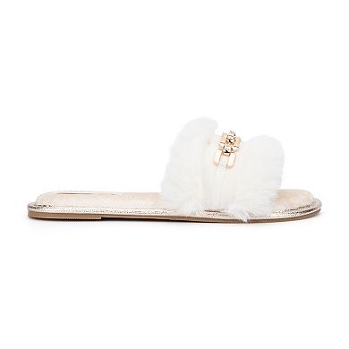Torgeis Valentina Women's Faux Fur Slide Slippers