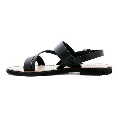 Rag & Co Women's Leather Slingback Sandals