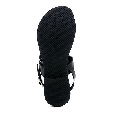 Rag & Co Women's Leather Slingback Sandals