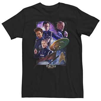 Big & Tall Star Trek Discovery Group Shot Galaxy Poster Tee