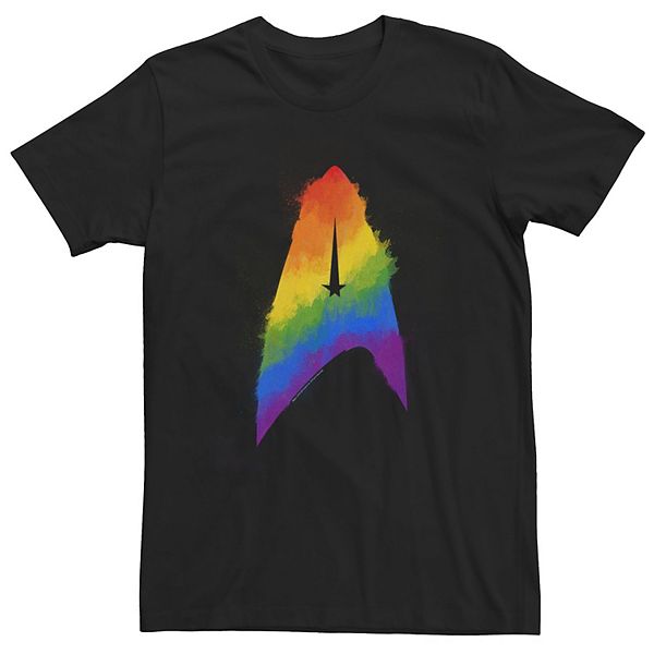 Big & Tall Star Trek Discovery Rainbow Paint Insignia Tee