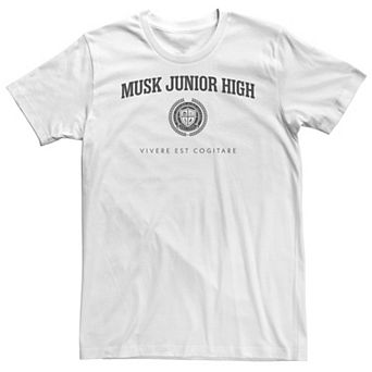 Big & Tall Star Trek Discovery Musk Junior High Badge White Logo Tee