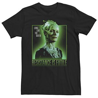 Big & Tall Star Trek Resistance Is Futile Green Hue Poster Tee