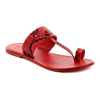 Rag & Co Women's Leather Thong Sandals