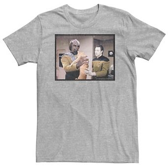 Big & Tall Star Trek: The Next Generation Worf Data And Cat Tee