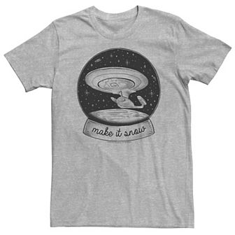 Big & Tall Star Trek: The Next Generation Enterprise Snow Globe Tee