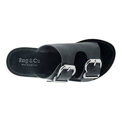 Rag & Co Kelly Women's Leather Slide Sandals