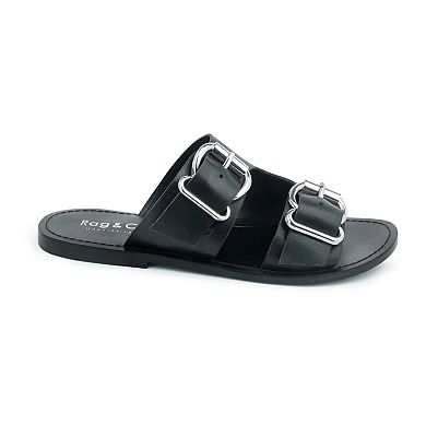 Rag & Co Kelly Women's Leather Slide Sandals