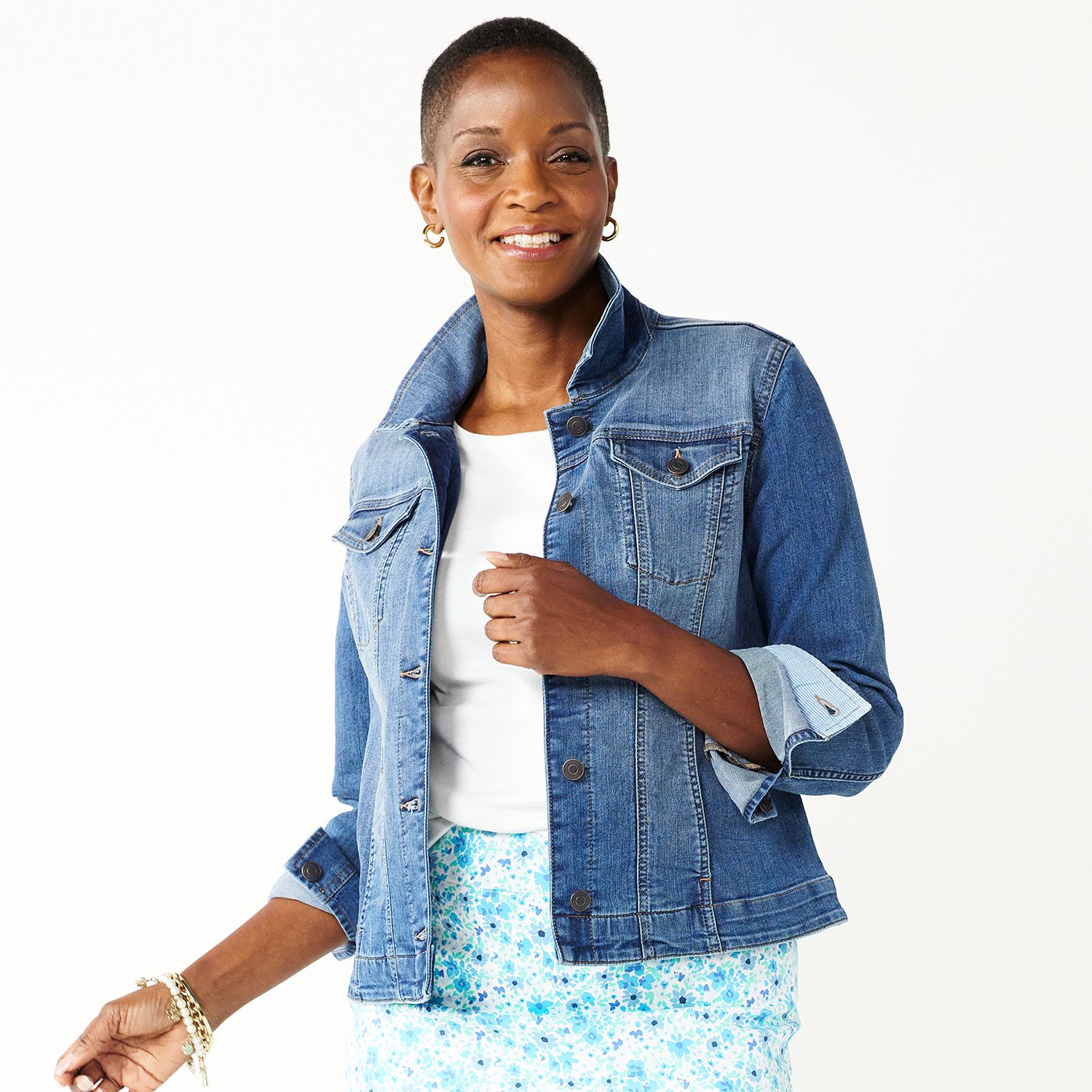 kohls black denim jacket