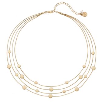 Napier Medallion Station Multi-Strand Necklace
