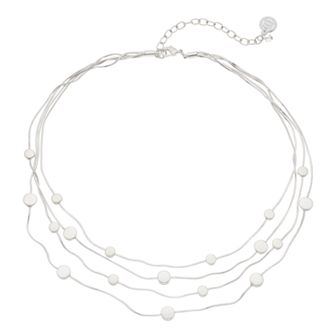 Napier Medallion Station Multi-Strand Necklace