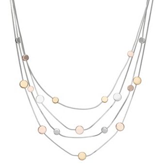 Napier Medallion Station Multi-Strand Necklace