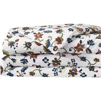 Lands' End 200 Percale Printed Duvet Cover or Euro Sham
