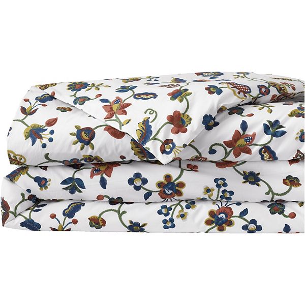 Lands' End 200 Percale Printed Duvet Cover or Euro Sham