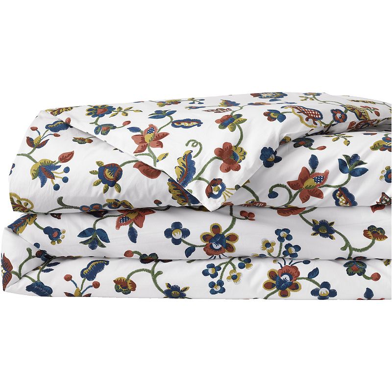 55644279 Lands End 200 Percale Printed Duvet Cover or Euro  sku 55644279