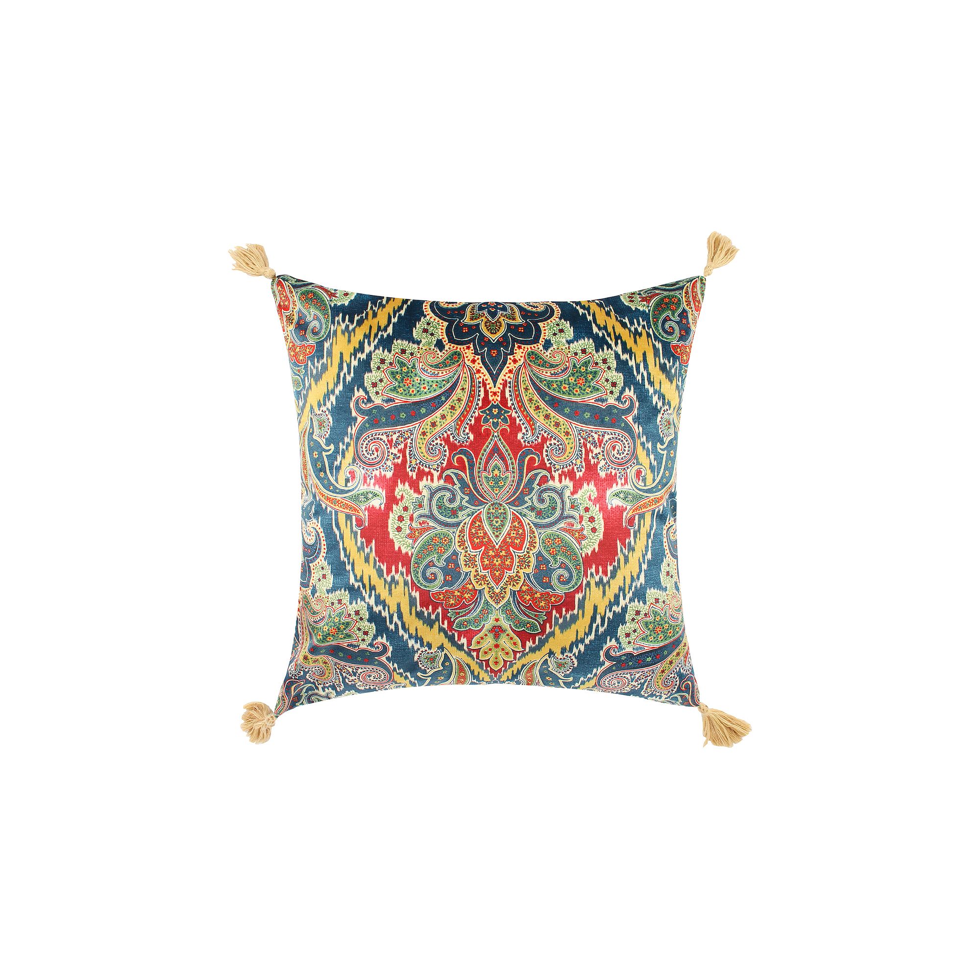 Levtex Home Birch Hill Velvet Medallion Decorative Pillow, Blue