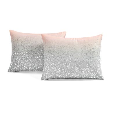 Lush Decor Glitter Ombre Metallic Print Comforter Set with Shams