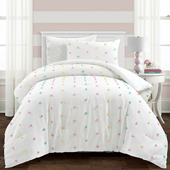 Lush Decor Rainbow Tufted Dot Comforter Set with Shams
