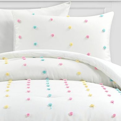 Lush Decor Rainbow Tufted Dot Comforter Set with Shams