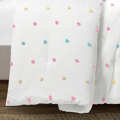 Lush Decor Rainbow Tufted Dot Comforter Set with Shams