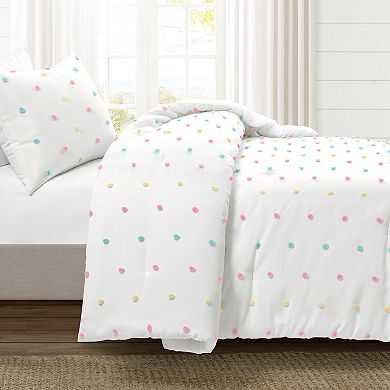 Lush Decor Rainbow Tufted Dot Comforter Set with Shams