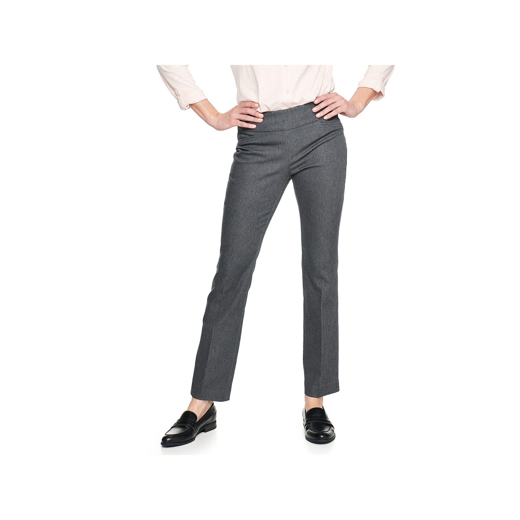 Petite Croft & Barrow® Effortless Stretch Pull-On Bootcut Pants, Womens, 