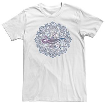 Big & Tall Disney Aladdin Lamp Geometric Neon Portrait Tee