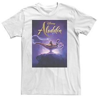 Big & Tall Disney Aladdin Poster Logo Genie Lamp Tee
