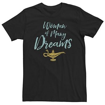 Big & Tall Disney Aladdin Live Action Woman Of Many Dreams Word Stack Tee