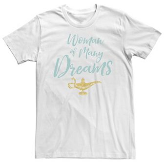 Big & Tall Disney Aladdin Live Action Woman Of Many Dreams Word Stack Tee